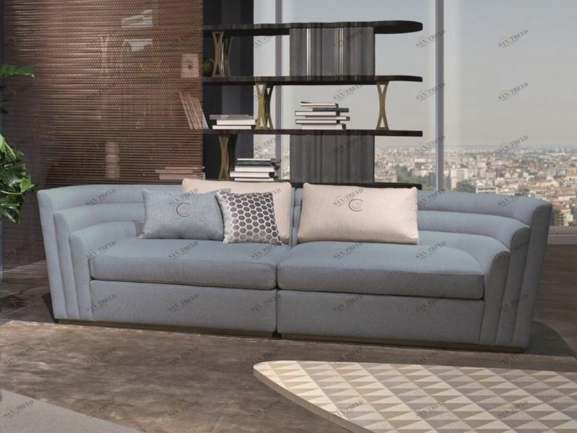 Carpanelli 3-х местный тканевый диван Optical skin Di47 08