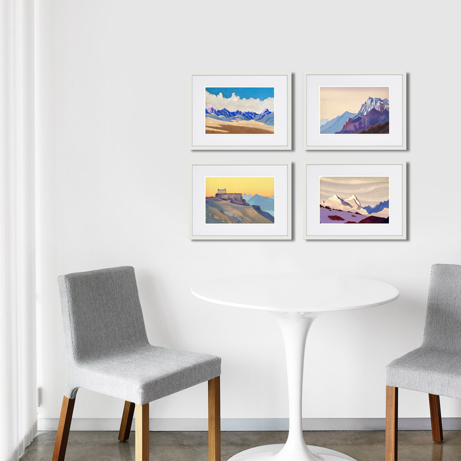 Картина в деревянной раме 42х32 см "Сиссу. Монастырь, 1932г." КАРТИНЫ В КВАРТИРУ  264855 Бежевый;белый;коричневый;разноцветный  - Вид №3