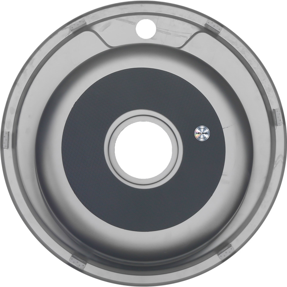 Мойка 490 MELANA 0,8/180 врезная круглая с сифоном (002/2 *15) 002/2 (*15) - Вид №2