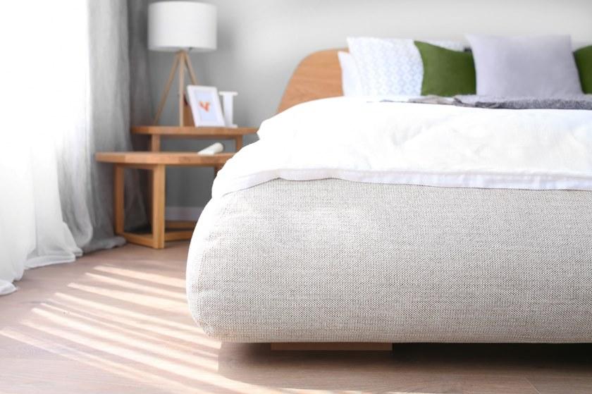 Heavens Двуспальная кровать из ткани с деревянным изголовьем sun-id-1407732 - Вид №5