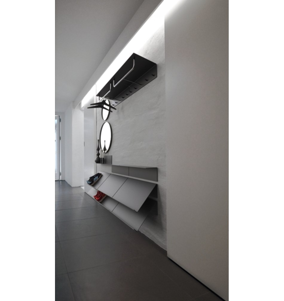 FROST Полка для обуви / магазина 4039 100cm » черный Алюминий Черный U4039-B  - Вид №9