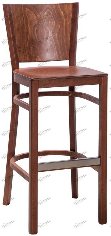278 Стул Бергамо Орех барный R-HOME 400211СП_тем.орех