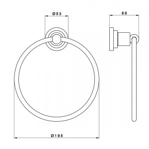 1485 ** 27 Кольцо для полотенца Nicolazzi Series Monte Croce