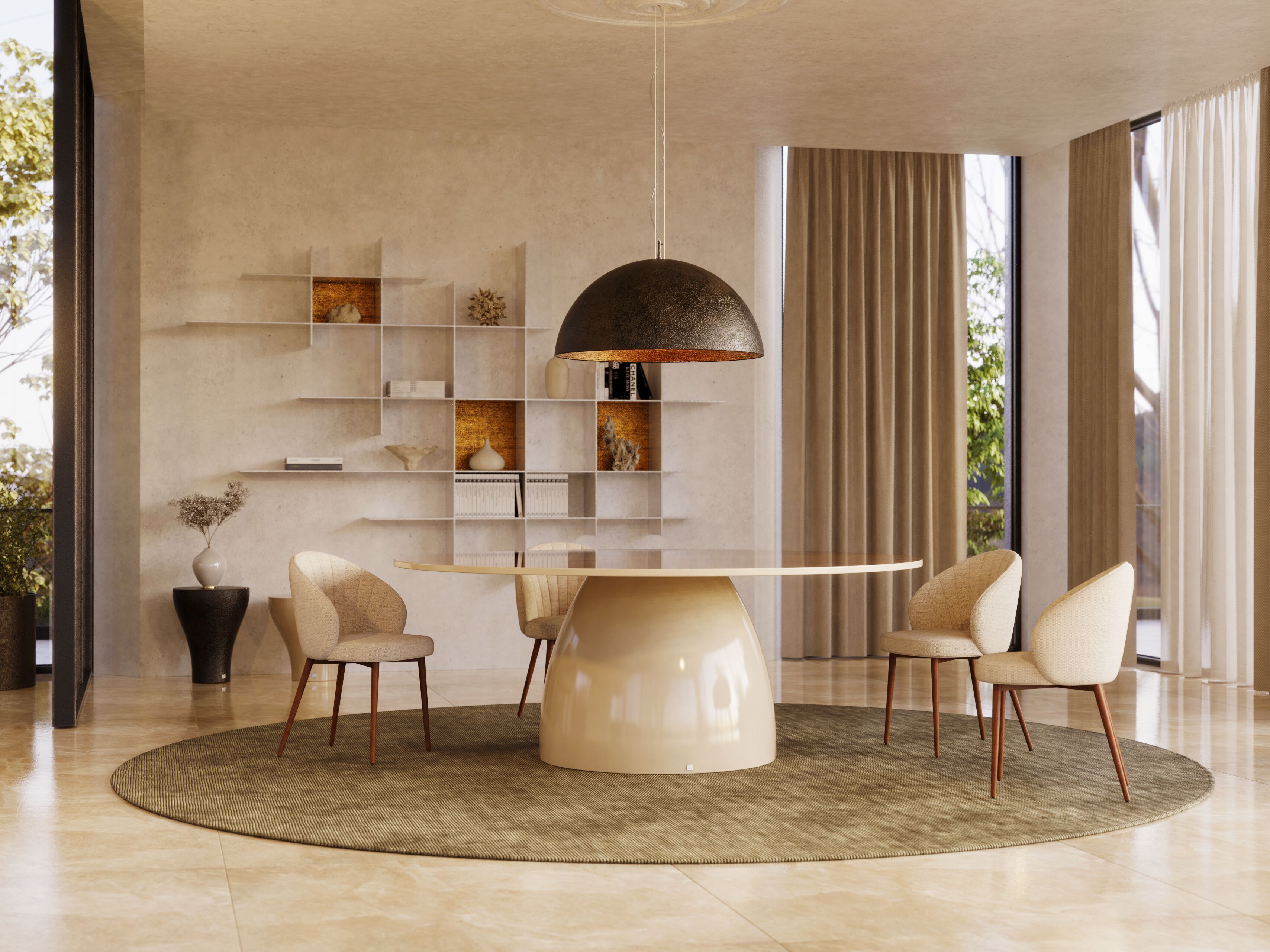 Круглый стол из стекловолокна и шиповник GANSK BARREL ARCH-00153156 - Вид №4