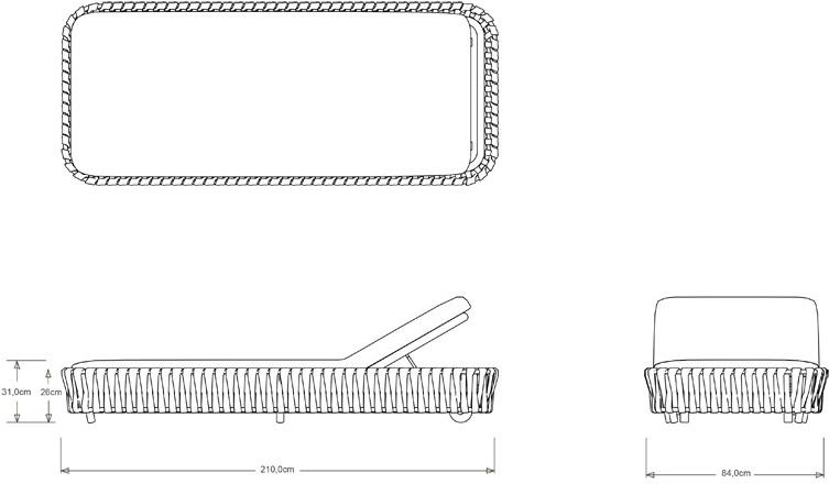 TRIBÙ Лежащая грядка Tosca sun-id-1502489 - Вид №8