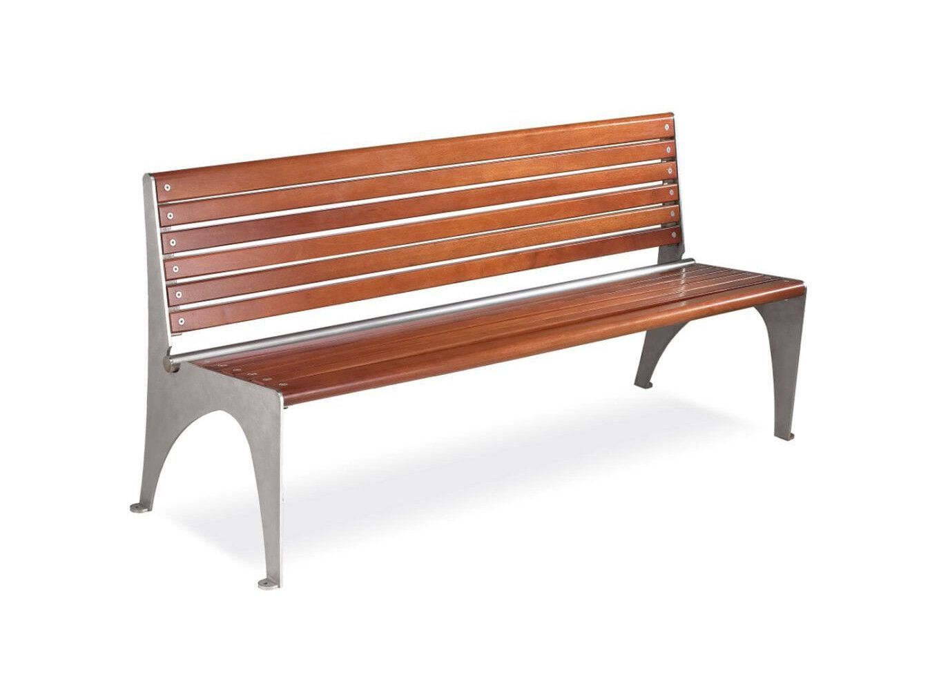 Деревянная скамья со спинкой Studio Città концепция ARCH-00141051