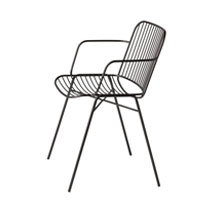 Shade 626 Стул с подлокотниками и стальным каркасом, 4 ножки. Сиденье и спинка в стальном каркасе. Et al. Shade