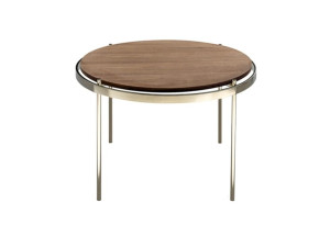 Деревянный круглый журнальный столик