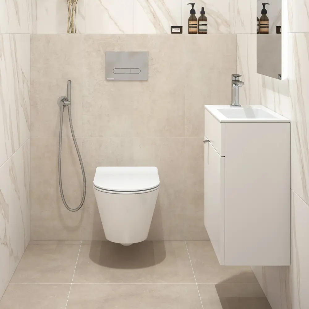 Настенная плитка Kerama Marazzi Фантазия бетон 29.6x59.5 см 1.8 м² матовая цвет бежевый 89462210 STLM-2142594