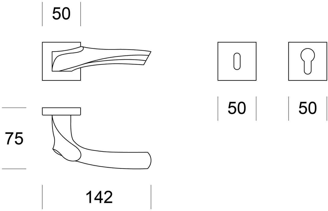 Ento Ручка на розе Anatomica sq 6105 - Вид №4