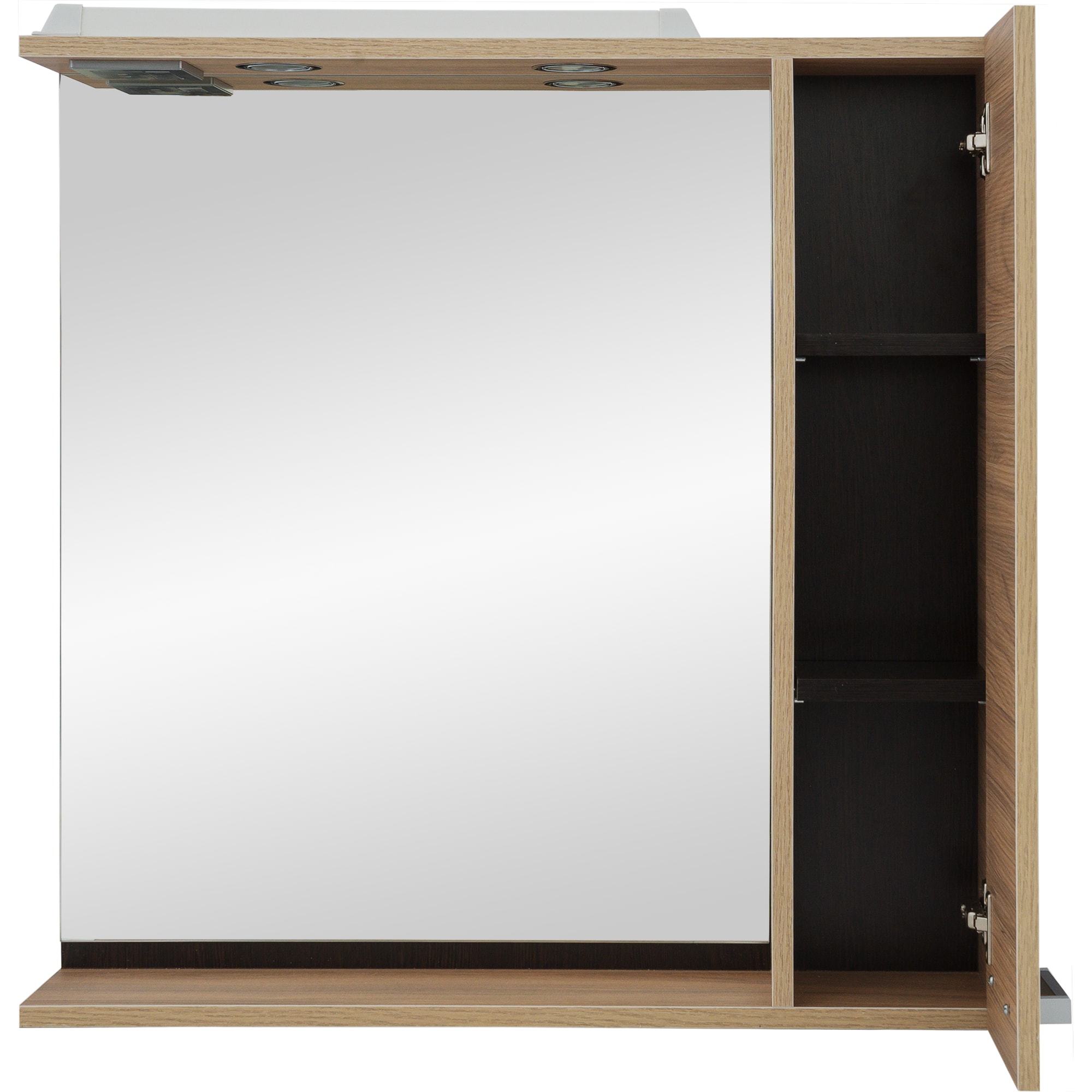 82034804 Шкаф зеркальный «» 75 см, цвет швейцарский вяз Торонто Santreyd  - Вид №2