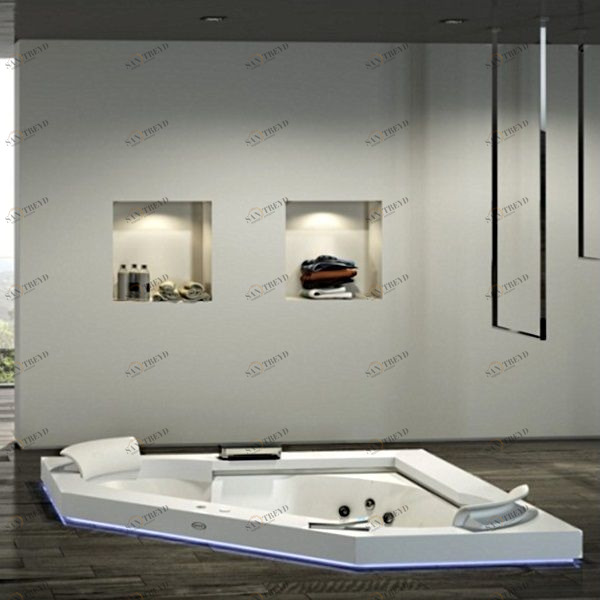 Ванна встроенная с гидромассажем Aura Corner 160 9443-739 Jacuzzi 9443739