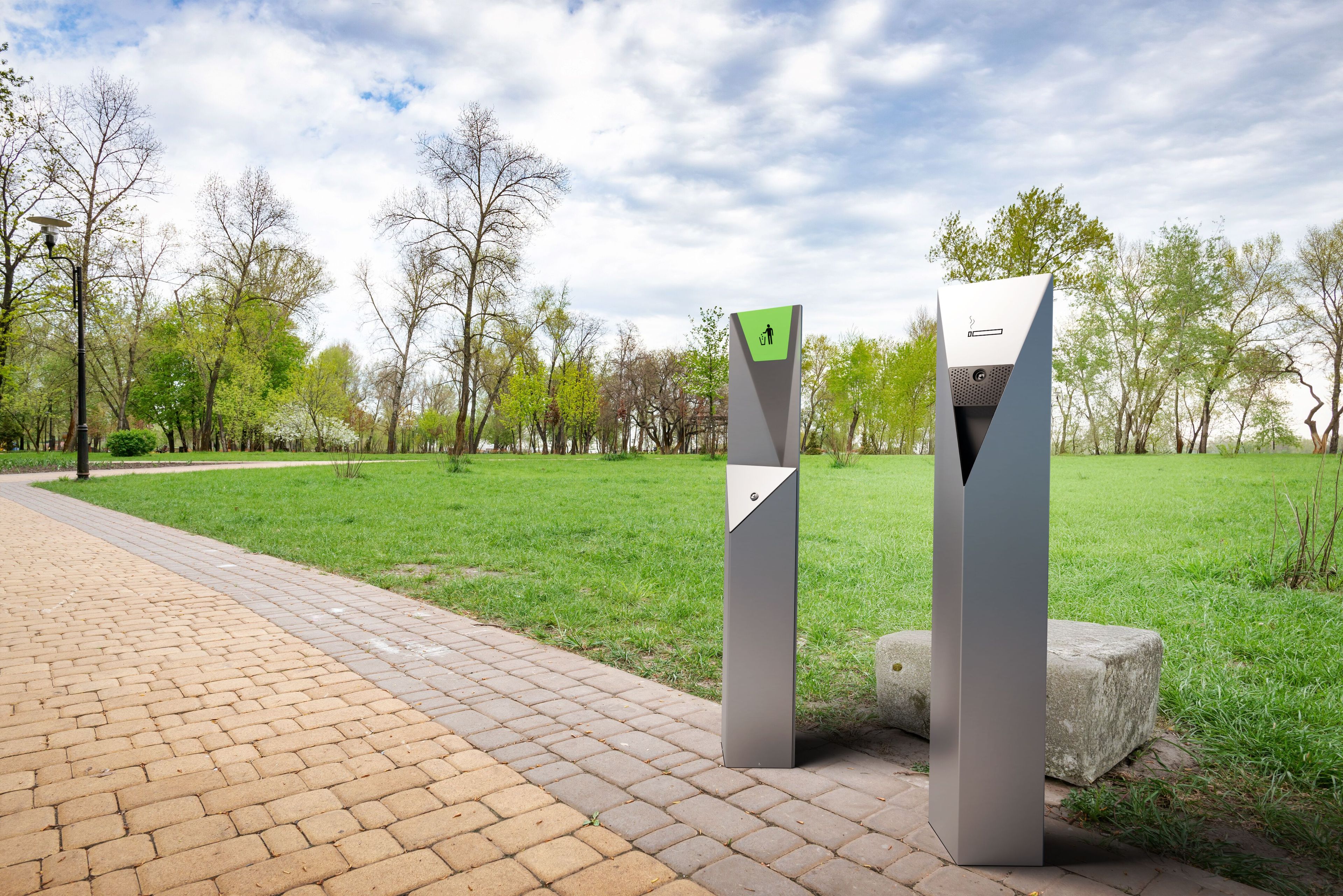 Стальная пепельница для общественных мест Studio Città киригами ARCH-00055930 - Вид №2