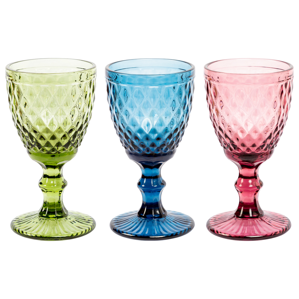 21091726 Комплект бокалов «Луи» (6 штук, 3 цвета) Object Desire Светский прием 