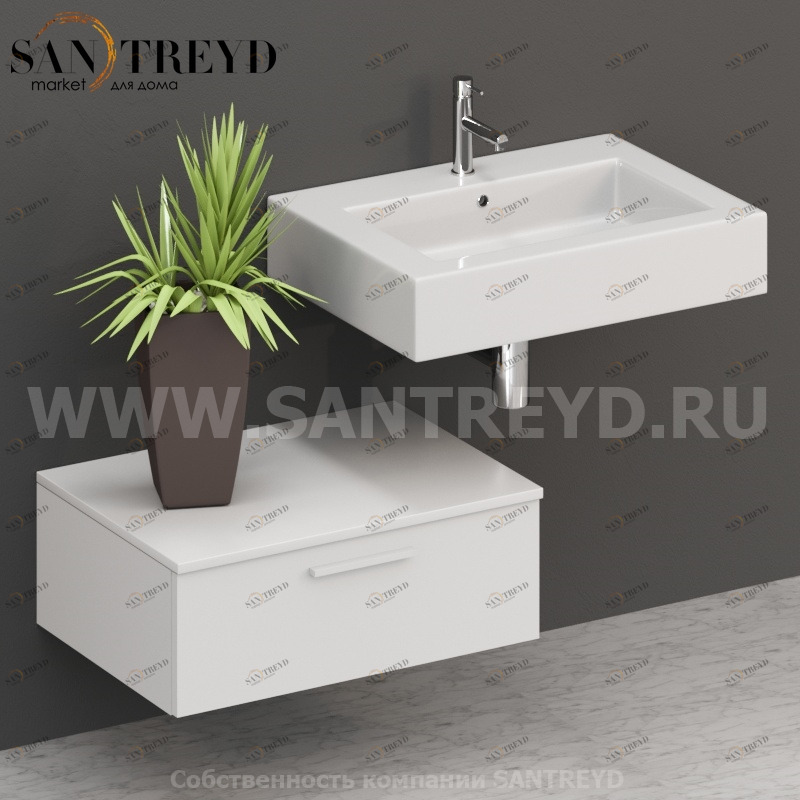 T07052BO2 Столешницы для использования в сочетании с тумбами и открытыми тумбами 70 см белая Globo ARREDO WOOD Италия Ceramica Globo