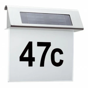 Уличный настенный светильник на солнечных батареях 22х6х23 см белый House Number 93765 PAULMANN HOUSE NUMBER 00-3896543 Белый