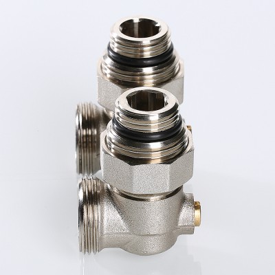 VT.345.KNA.E04 Узел угловой для нижнего подключения радиатора c комплектом адаптеров Valtec 1/2" x 3/4" («евроконус»)  - Вид №4