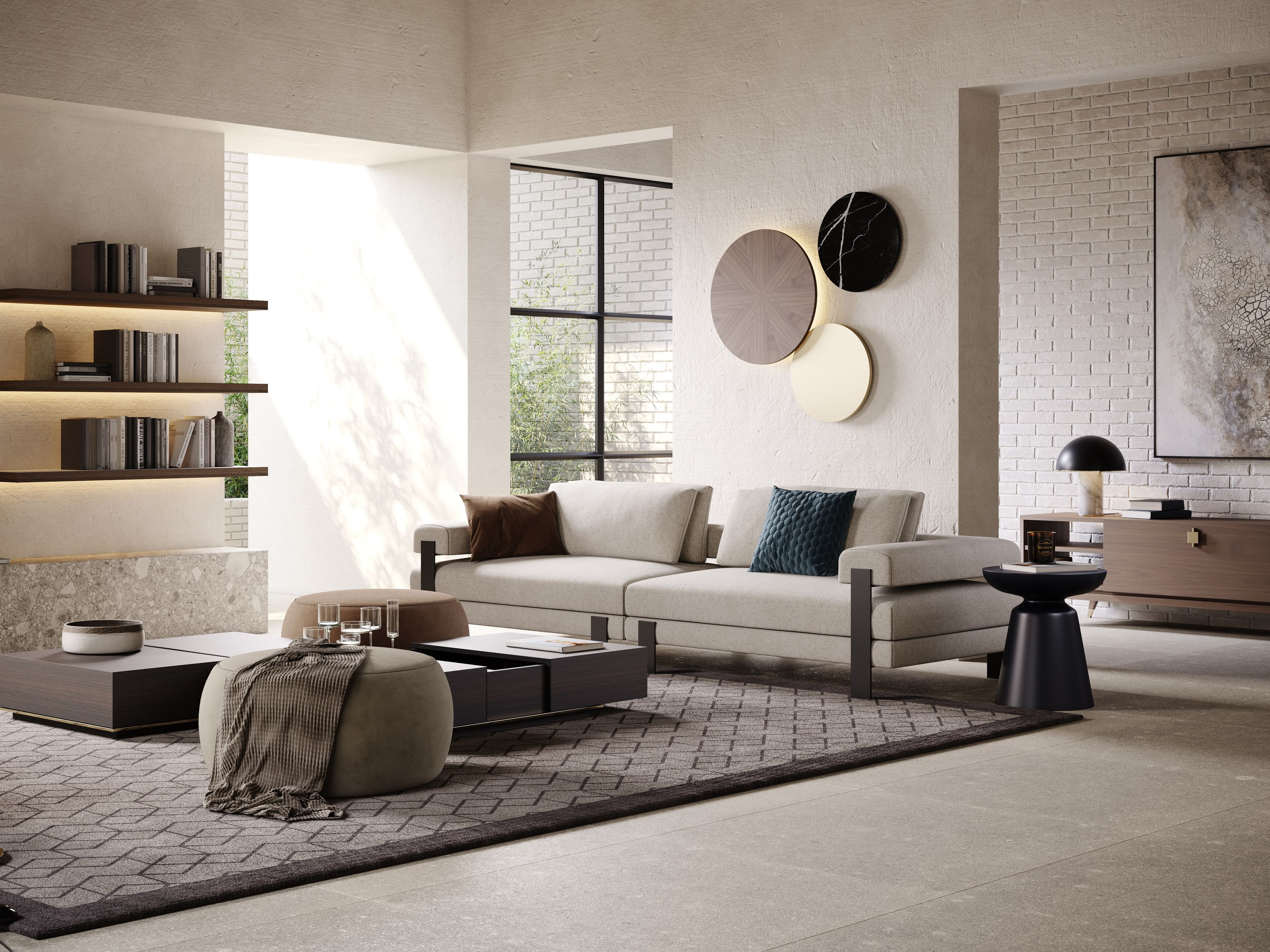 Круглый деревянный журнальный столик Laskasas ARCH-00032863 - Вид №2