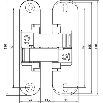 Петля Anselmi 150 3D 40 Santreyd LK01-945