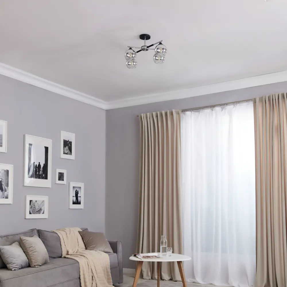 Люстра потолочная Escada 693/4P, 4 лампы, 12 м², цвет черный 89195515 STLM-2208221  - Вид №7