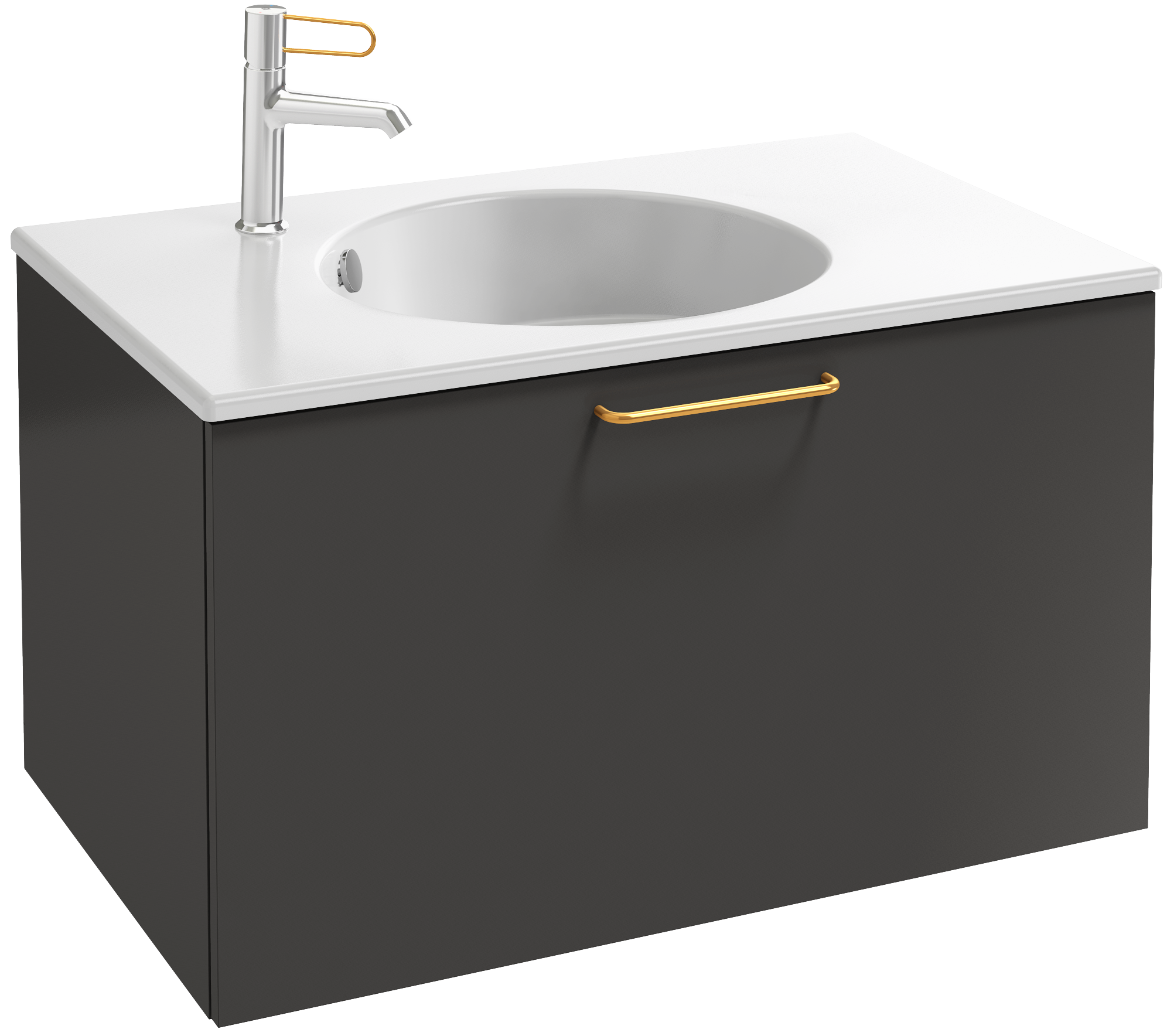 EB2512-R8-N14 Тумба под столешницу 80 см, 1 верхний ящик, золотая ручка JACOB DELAFON ODÉON RIVE GAUCHE ODEON RIVE GAUCHE