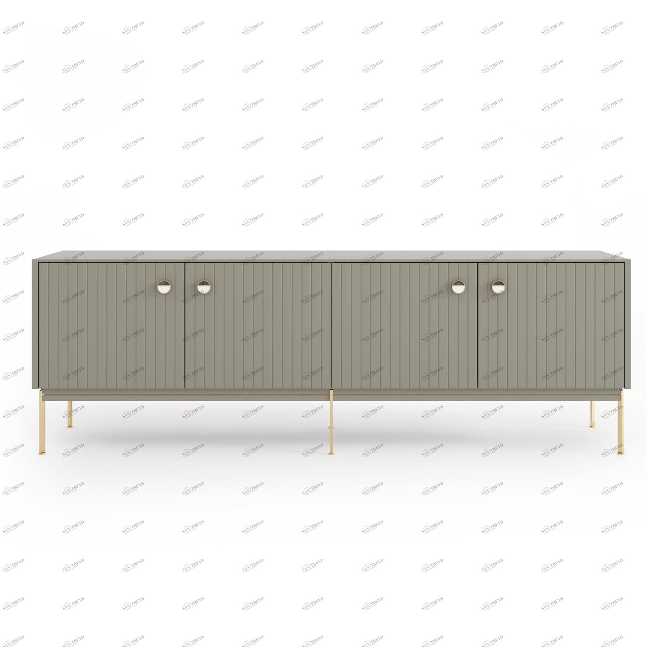 Тумба под телевизор серо-зеленая 180х60 см Mio BRAGIN DESIGN LIVING 00-3974674 Зеленый;серый