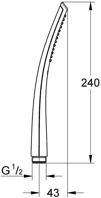 Ручной душ GROHE Ondus (1 режим), хром (27184000) - Вид №1