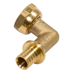 Угловой фитинг Рехау 90° для труб 1/2" с накидной гайкой 89376573