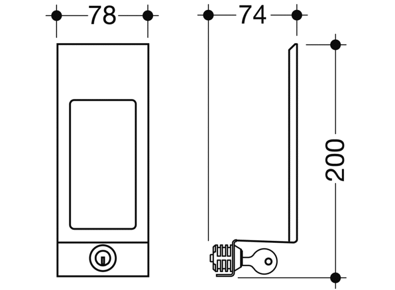 805.06.E01 Закрывающая панель дозатора дезинфицирующего средства 805.06.350 HEWI Ersatzteile 
