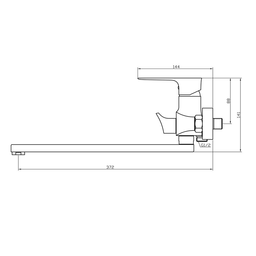 Смеситель для ванны Raiber R0061 однорычажный R0061 Santreyd  - Вид №1