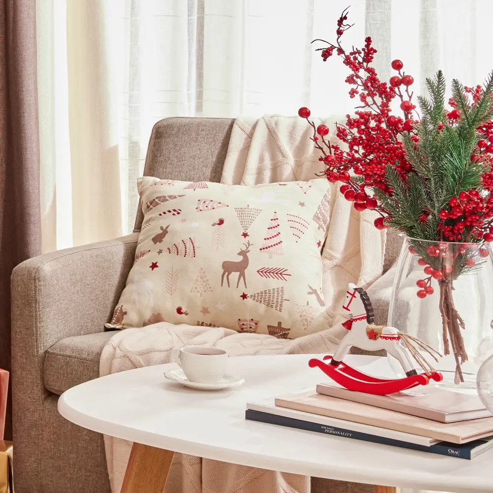 85002887 Новогоднее украшение Ветка 83x46 см цвет красный STLM-0958878 Santreyd  - Вид №3