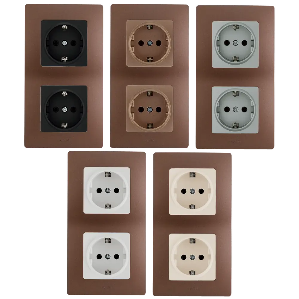 Рамка для розеток и выключателей Legrand Etika 2 поста, цвет какао 17356724 STLM-2114777 - Вид №2