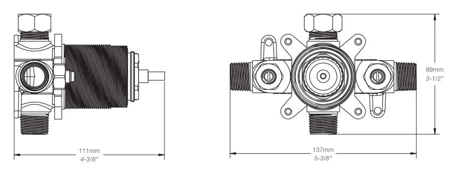 Встраиваемый корпус для смесителя BARIL RVA-9052-00 ARCH-00104842 - Вид №1