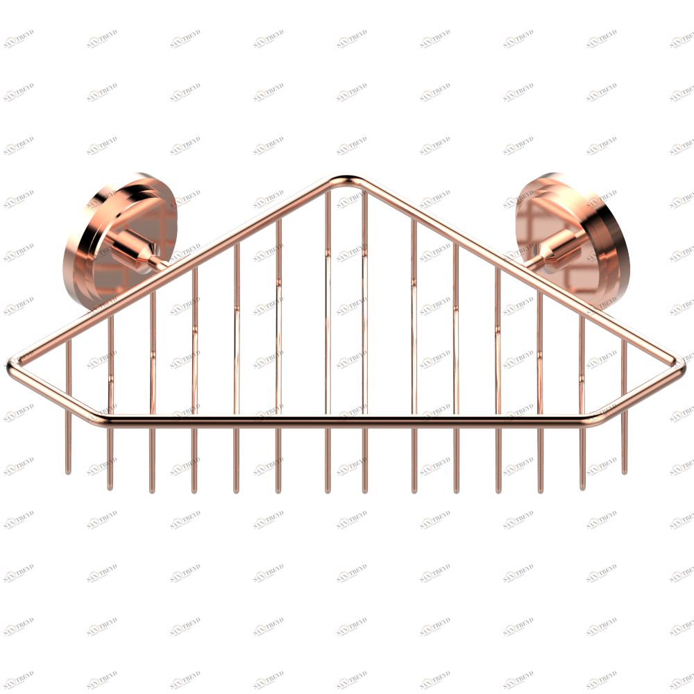 G2K-3623 Мыльница-сетка большая угловая с фланцами 200 x 200 мм Thg-paris Faubourg - белый фарфор Розовое золото G2K-3623 CAT.F