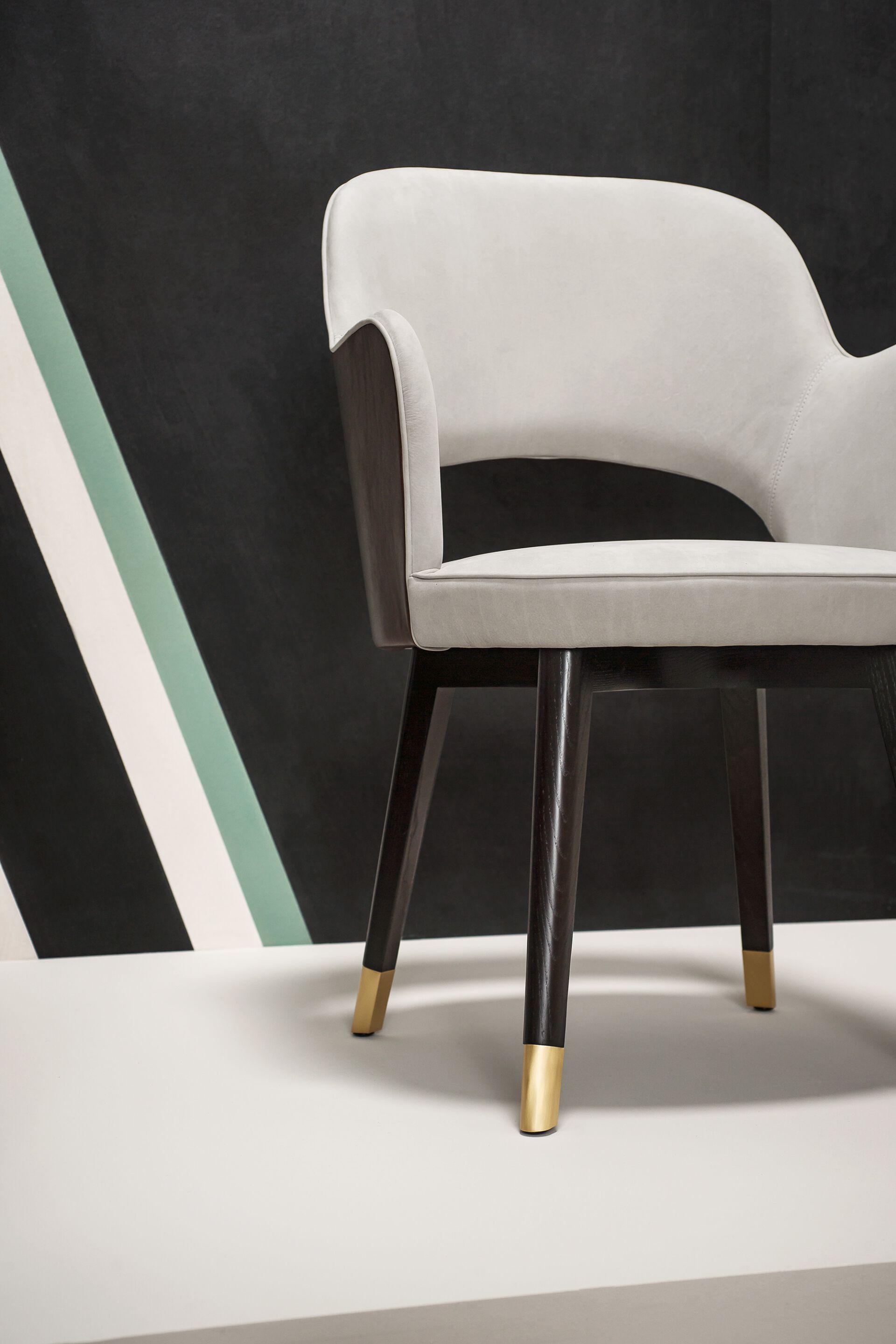 Мягкий стул из массива дерева с подлокотниками Baxter Colette ARCH-00101557 - Вид №1