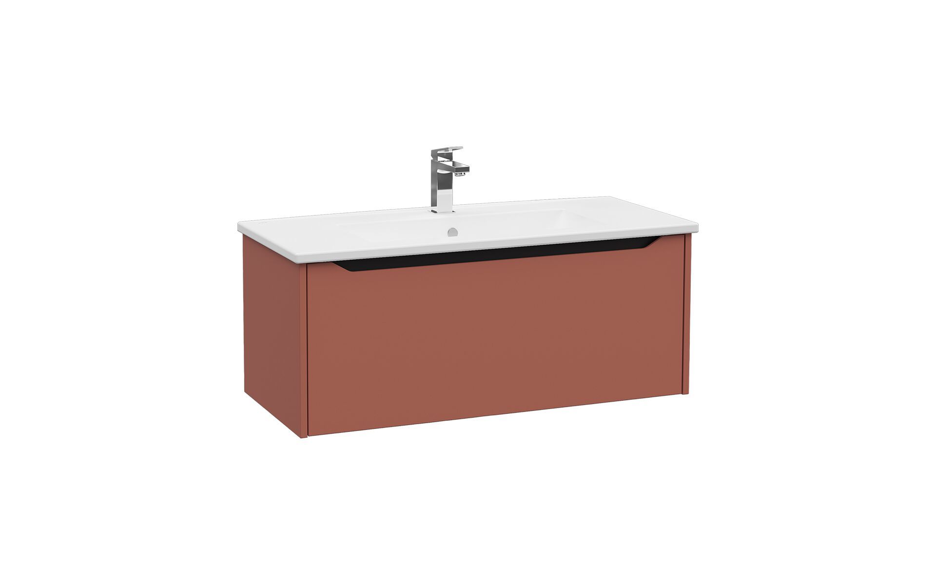 Подвесной шкаф для умывальника с ящиками со встроенной раковиной VitrA Bathrooms Integra Square ARCH-00078729 - Вид №5