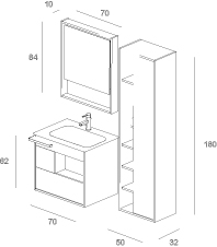 Lume 14 Mastella  Lume  Комплект мебели для ванной  - Вид №4