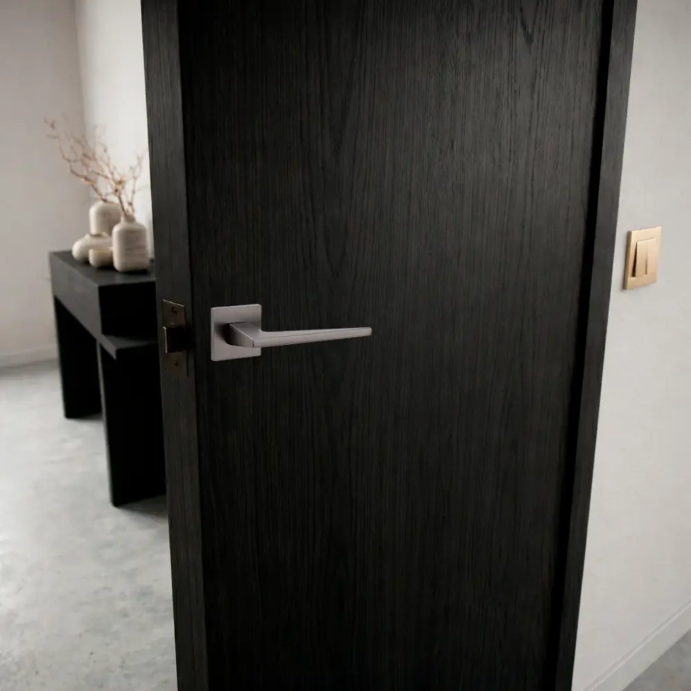 Дверная ручка на розетке Armex H-30171-A без запирания цвет графит STLM-2159181 - Вид №7