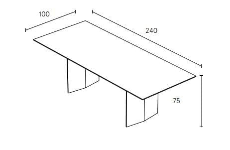Деревянный прямоугольный стол ALBEDO Praia ARCH-00138813 - Вид №4