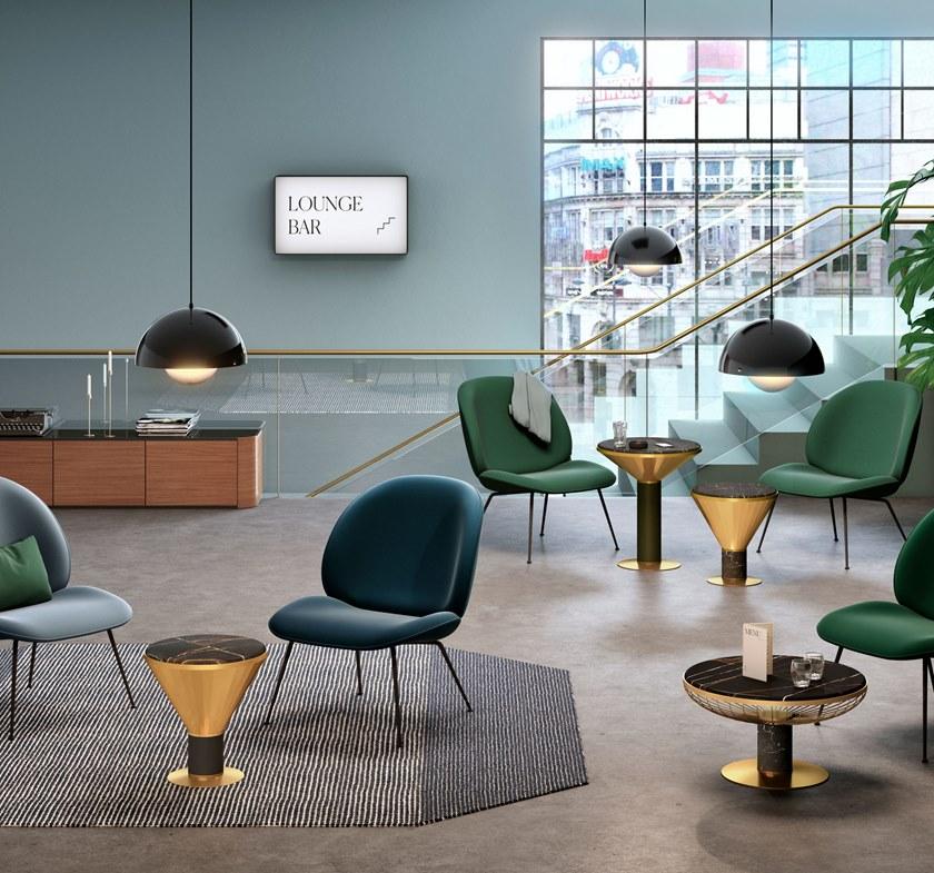 Momocca Низкий стол с деревянным основанием и мраморной столешницей Emma sun-id-1452926 - Вид №5