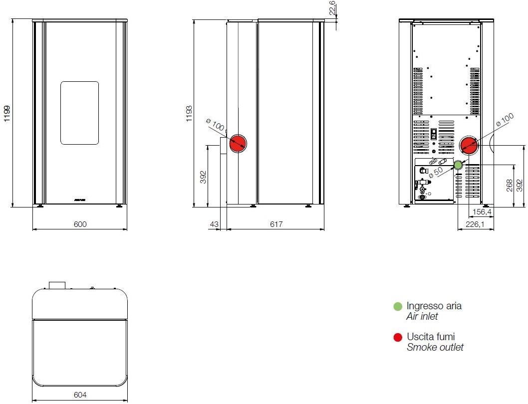 Jolly Mec Пеллетная печь с wifi класс а ++ Sistemi ad aria sun-id-1435949 - Вид №4