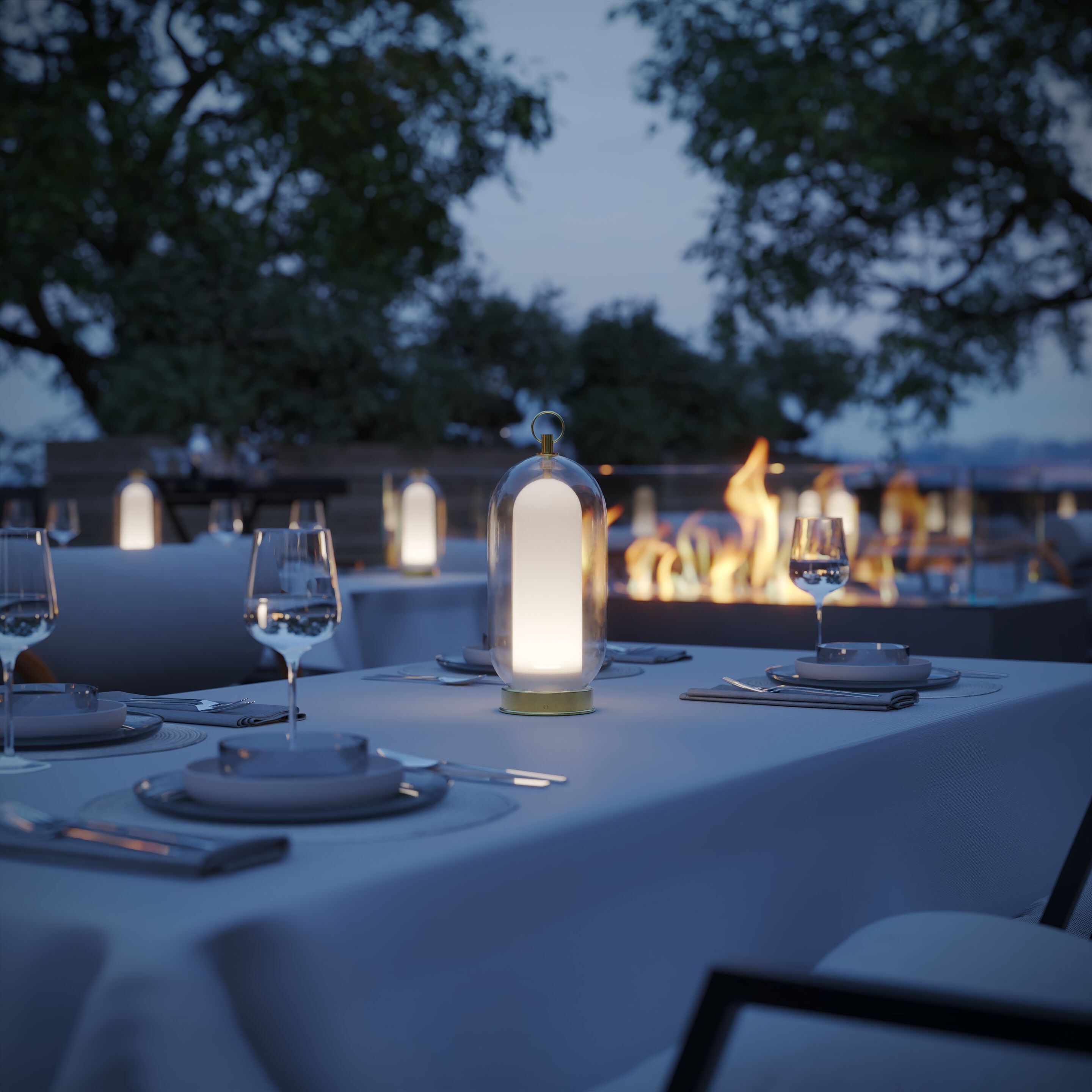 Наружная настольная лампа из боросиликатного стекла Cangini & Tucci Aeron Free ARCH-00048117 - Вид №2