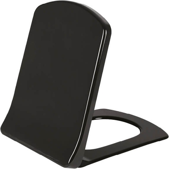 KC1603.01.1400E Крышка дуропласт с микролифтом LARA ЧЕРНАЯ МАТОВАЯ Creavit Lara