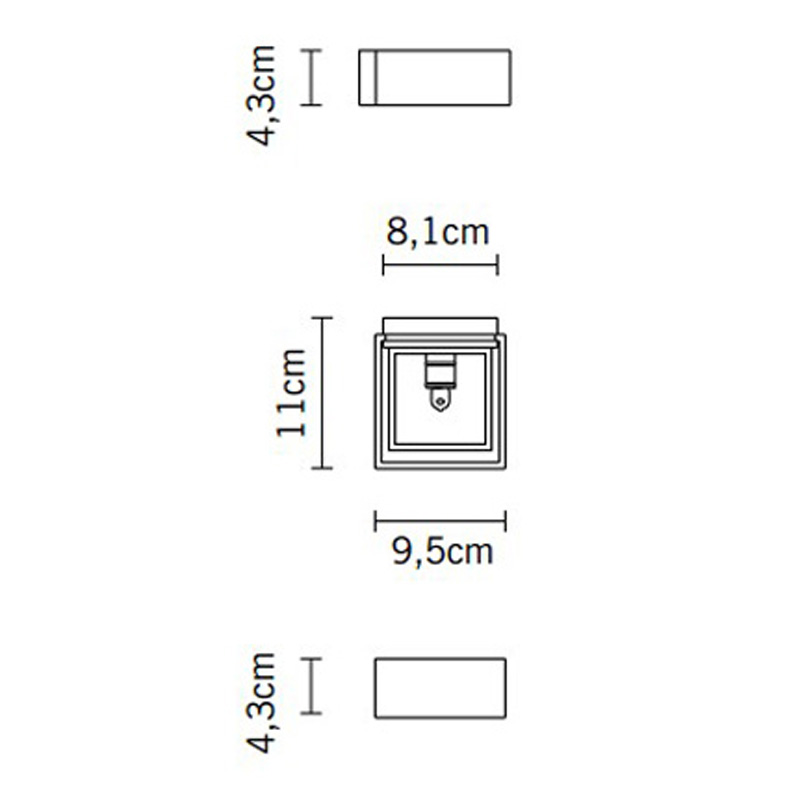 Светильник настенный серебристый Fabbian D75D0915 FABBIAN  00-3882517 Серебро  - Вид №3