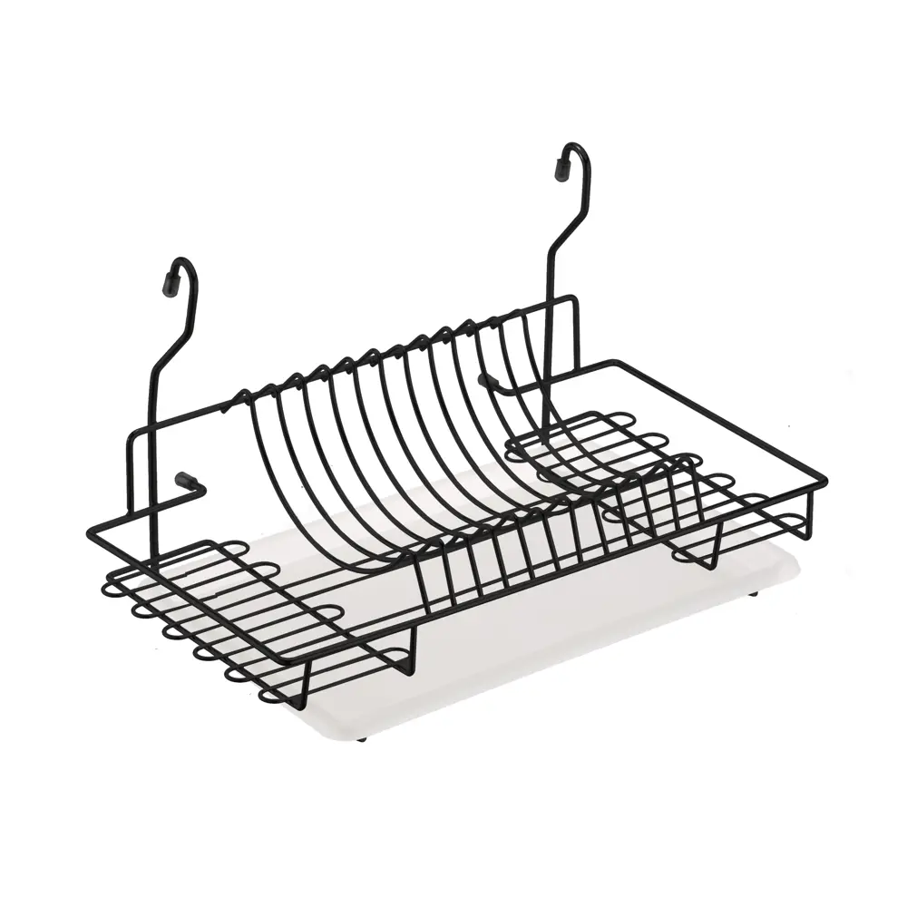 Сушилка для посуды с поддоном Lemax 26x27x44 см цвет черный STLM-2031473