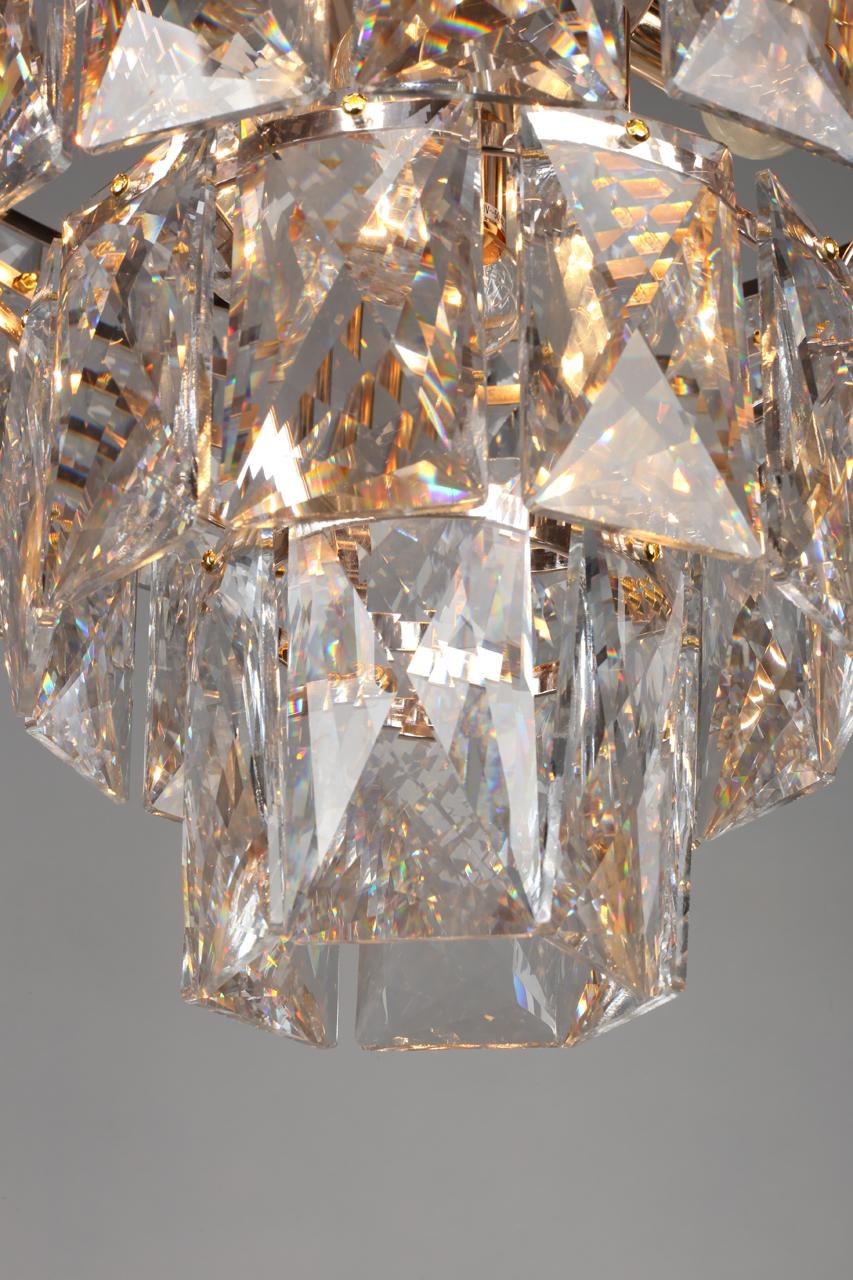 Подвесная люстра Omnilux Reggiolo OML-81603-12 OMNILUX ДИЗАЙНЕРСКИЕ, REGGIOLO 336817 Золото;прозрачный;серый  - Вид №2