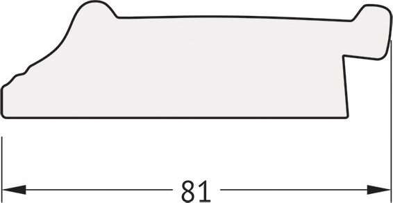 BY 7138 Зеркало в багетной раме - черный ардеко 81 mm EVOFORM Octagon - Вид №4