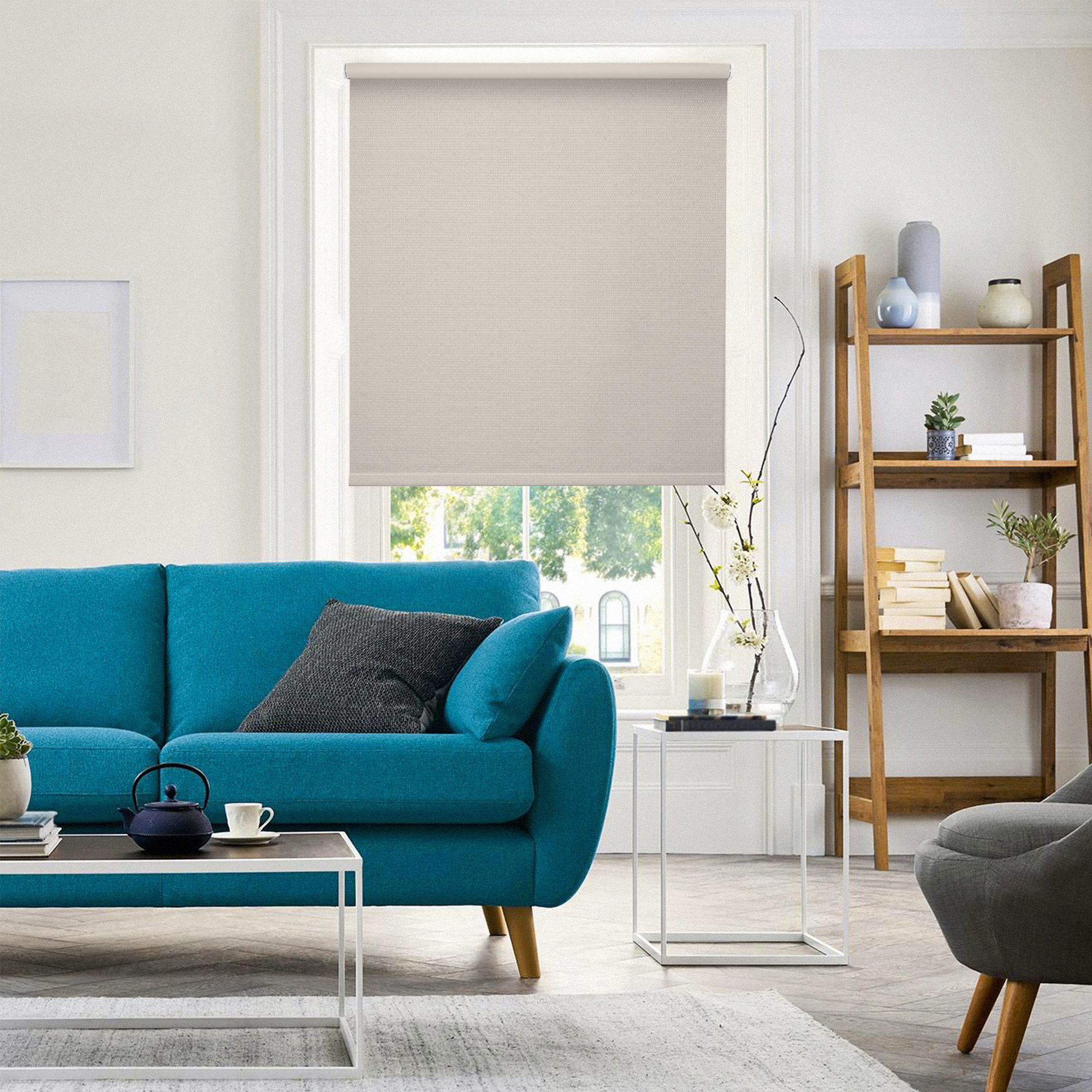 Рулонная штора PRAKTO Dublin бежевая 120×175 см с полным затемнением 82404435 STLM-0026733 - Вид №5