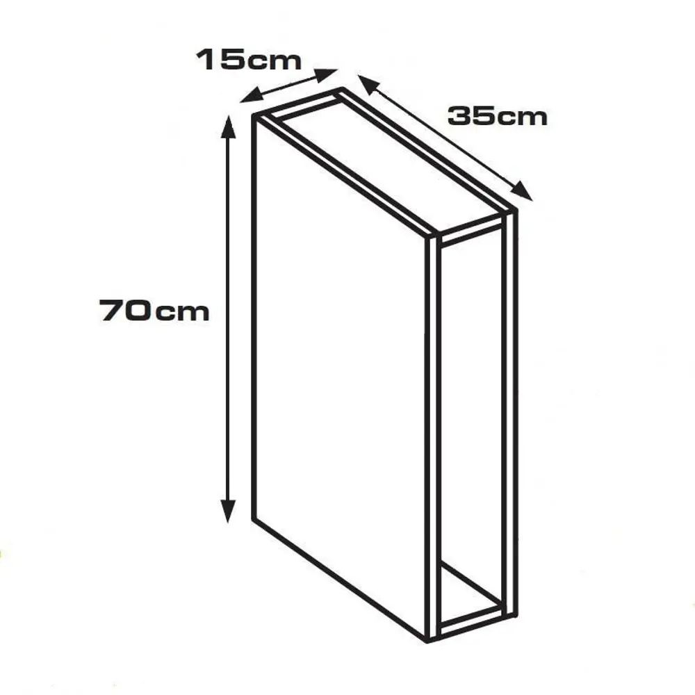 Каркас навесной 15x70x35 см, ЛДСП, цвет белый 17911581 STLM-2178995 DELINIA  - Вид №6