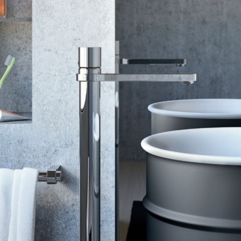 4884 1 TOOL Смеситель напольный для раковины цвет хром Mamoli 38133 - Вид №1